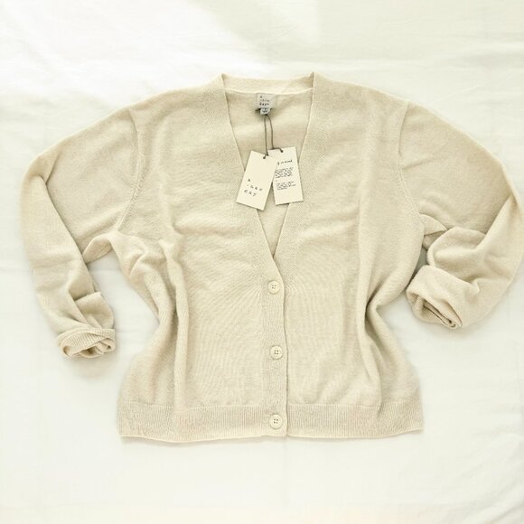 A New Day Target off white cream vneck button cardigan NEW NWT size L large - Picture 1 of 5